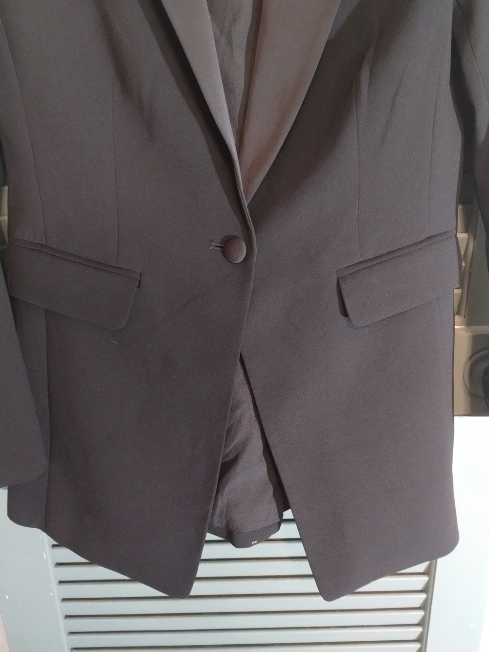 LOFT Black Single-Button Blazer with Notch Lapel - Picture 3 of 8